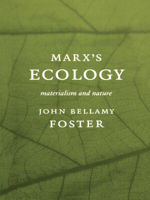cover image of Marx's Ecology